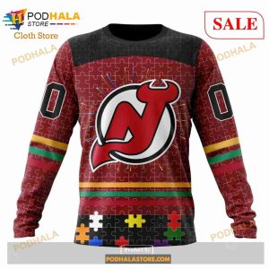 Custom New Jersey Devils Fearless Aganst Autism Sweatshirt Nhl Hoodie 3d 4