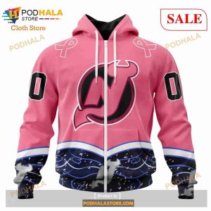 Custom New Jersey Devils Fights Cancer Sweatshirt Nhl Hoodie 3d 2