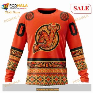 Custom New Jersey Devils National Day For Truth And Reconciliation Nhl Hoodie 3d 4