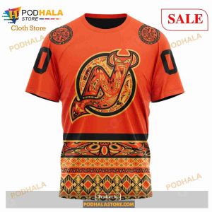 Custom New Jersey Devils National Day For Truth And Reconciliation Nhl Hoodie 3d 6