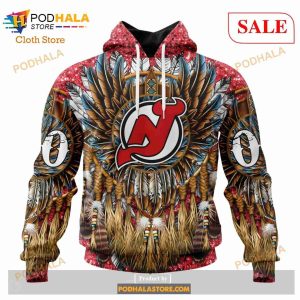 New Jersey Devils Vintage Shirt 3D Personalized Native American