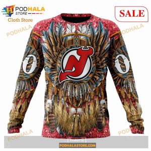 Custom New Jersey Devils Native Costume Design Nhl Hoodie 3d 4