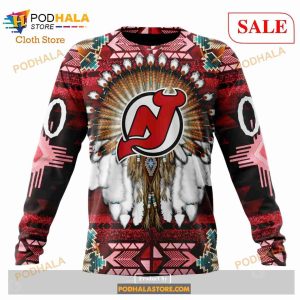 Custom New Jersey Devils Native Costume Sweatshirt Nhl Hoodie 3d 4