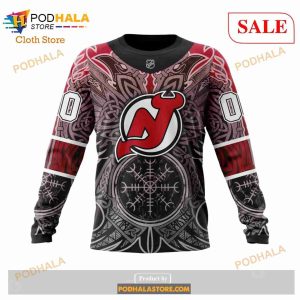 Custom New Jersey Devils Norse Viking Symbols Sweatshirt Nhl Hoodie 3d 6