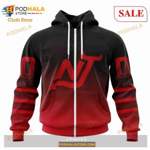 Custom New Jersey Devils Retro Gradient Design Sweatshirt Nhl Hoodie 3d 2