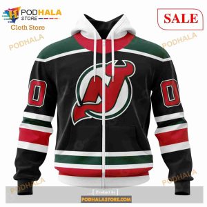 Custom New Jersey Devils Unisex With Retro Concepts Sweatshirt Nhl Hoodie 3d 2