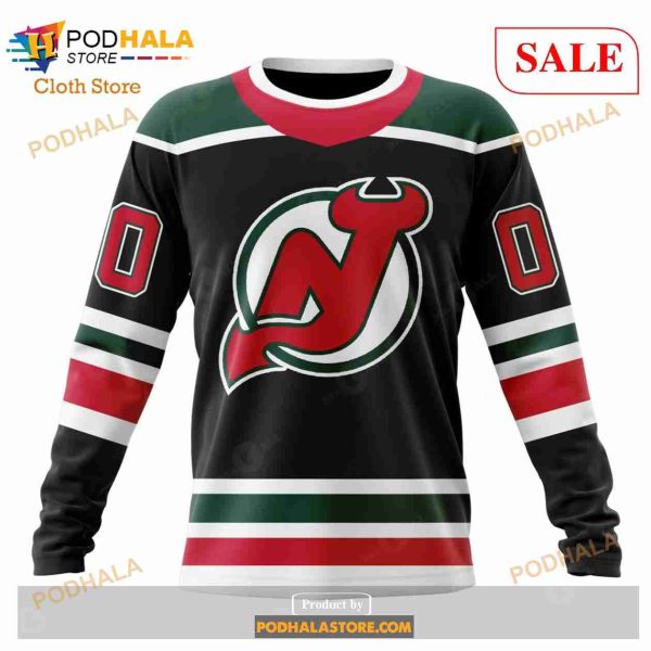 Custom New Jersey Devils Unisex With Retro Concepts Sweatshirt NHL Hoodie 3D