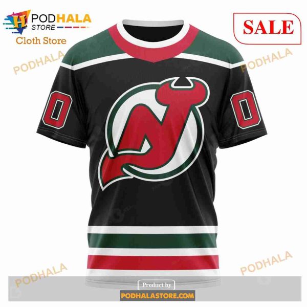 Custom New Jersey Devils Unisex With Retro Concepts Sweatshirt NHL Hoodie 3D
