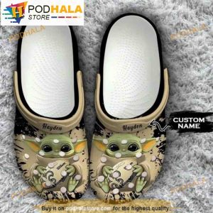 Custom New Orleans Saints Baby Yoda Crocband 3D Crocs