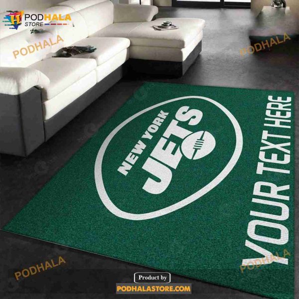 Custom New York Jets Accent Rug NFL Team Logos Area Rug, Kitchen Rug