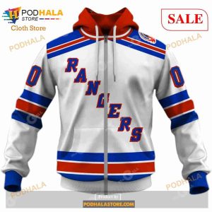 Custom New York Rangers 1994 Throwback Vintage Home Shirt Hoodie 3d 4