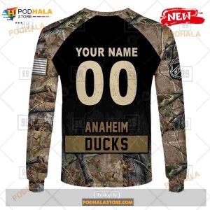 Custom Nhl Anaheim Ducks Hunting Camouflage Design Hoodie Sweatshirt Shirt 3d 8