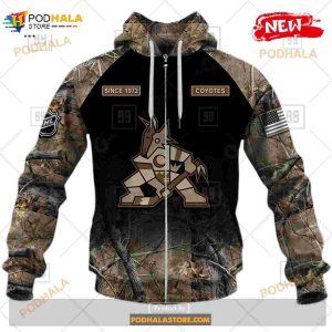 Custom Nhl Arizona Coyotes Hunting Camouflage Design Hoodie Sweatshirt Shirt 3d 5