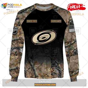 Custom Nhl Carolina Hurricanes Hunting Camouflage Design Hoodie Sweatshirt Shirt 3d 4