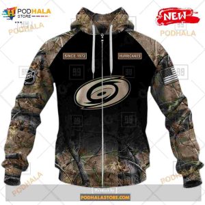 Custom Nhl Carolina Hurricanes Hunting Camouflage Design Hoodie Sweatshirt Shirt 3d 5