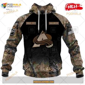 Custom Nhl Colorado Avalanche Hunting Camouflage Design Hoodie Sweatshirt Shirt 3d 2