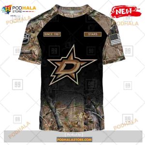 Custom Nhl Dallas Stars Hunting Camouflage Design Hoodie Sweatshirt Shirt 3d 3