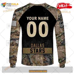 Custom Nhl Dallas Stars Hunting Camouflage Design Hoodie Sweatshirt Shirt 3d 8