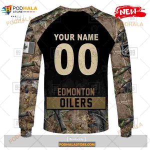 Custom Nhl Edmonton Oilers Hunting Camouflage Design Hoodie Sweatshirt Shirt 3d 8