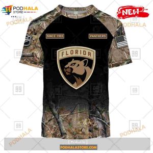 Custom Nhl Florida Panthers Hunting Camouflage Design Hoodie Sweatshirt Shirt 3d 3