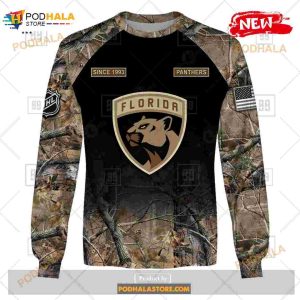 Custom Nhl Florida Panthers Hunting Camouflage Design Hoodie Sweatshirt Shirt 3d 4
