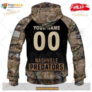 Custom Nhl Nashville Predators Hunting Camouflage Design Hoodie Sweatshirt Shirt 3d 6