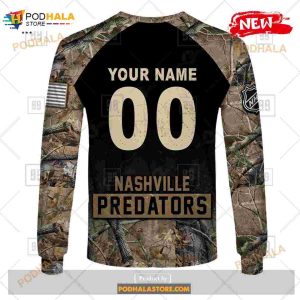 Custom Nhl Nashville Predators Hunting Camouflage Design Hoodie Sweatshirt Shirt 3d 8