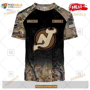 Custom Nhl New Jersey Devils Hunting Camouflage Design Hoodie Sweatshirt Shirt 3d 3