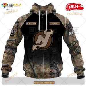 Custom Nhl New Jersey Devils Hunting Camouflage Design Hoodie Sweatshirt Shirt 3d 5