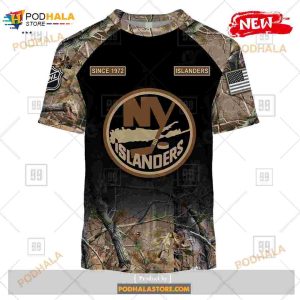 Custom Nhl New York Islanders Hunting Camouflage Design Hoodie Sweatshirt Shirt 3d 3