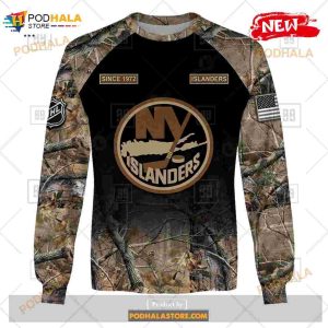 Custom Nhl New York Islanders Hunting Camouflage Design Hoodie Sweatshirt Shirt 3d 4