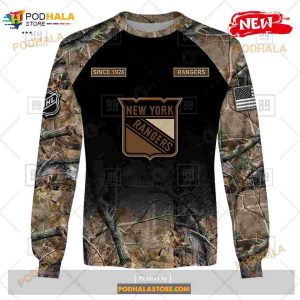 Custom Nhl New York Rangers Hunting Camouflage Design Hoodie Sweatshirt Shirt 3d 4