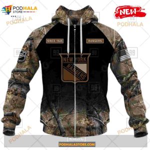 Custom Nhl New York Rangers Hunting Camouflage Design Hoodie Sweatshirt Shirt 3d 5