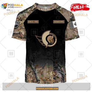 Custom Nhl Ottawa Senators Hunting Camouflage Design Hoodie Sweatshirt Shirt 3d 3