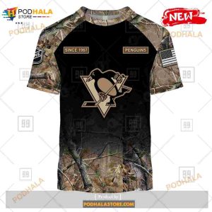 Custom Nhl Pittsburgh Penguins Hunting Camouflage Design Hoodie Sweatshirt Shirt 3d 3