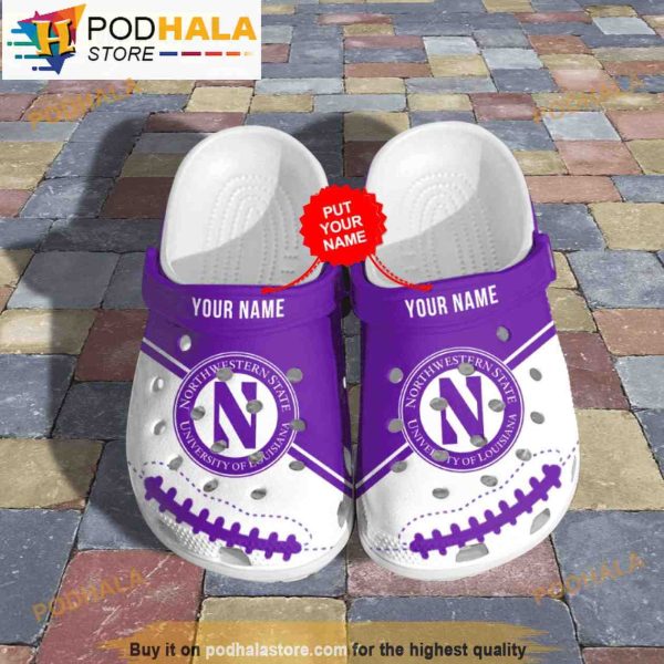 Custom Northwestern Wildcats Football Ncaa Crocband 3D Crocs Slippers
