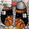 Custom & Number Glow Dimond Basketball Clogband 3D Crocs