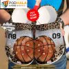 Custom & Number Leopard Dimond Basketball Clogband 3D Crocs