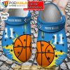 Custom & Number Lover Blue Basketball Clogband 3D Crocs Slippers