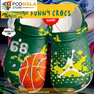 Custom & Number My Love Passion Basketball Clogband 3D Crocs Slippers