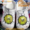 Custom Number Softball Broken Crocband 3D Crocs