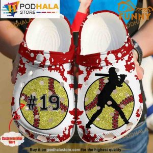 Custom Number Softball Crocband 3D Crocs
