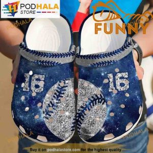 Custom Number Softball Galaxy Crocband 3D Crocs