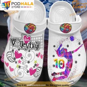 Custom Number Volleyball Crocband 3D Crocs