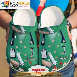 Custom Nurse Pride Crocband 3D Crocs