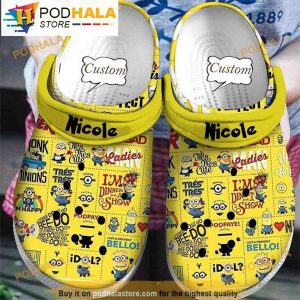 Custom Pattern Minion Crocband 3D Crocs