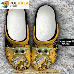 Custom Pittsburgh Steelers Baby Yoda Crocband 3D Crocs