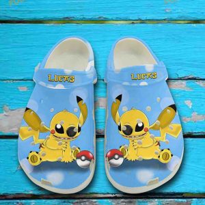 Custom Pokemon Stitch Crocband 3D Crocs Clog Shoes