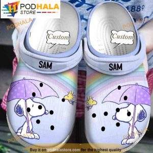 Custom Rainbow Snoopy Crocband 3D Crocs Clog Shoes