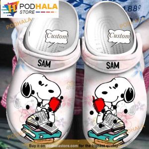 Custom Read A Book Snoopy Crocband 3D Crocs